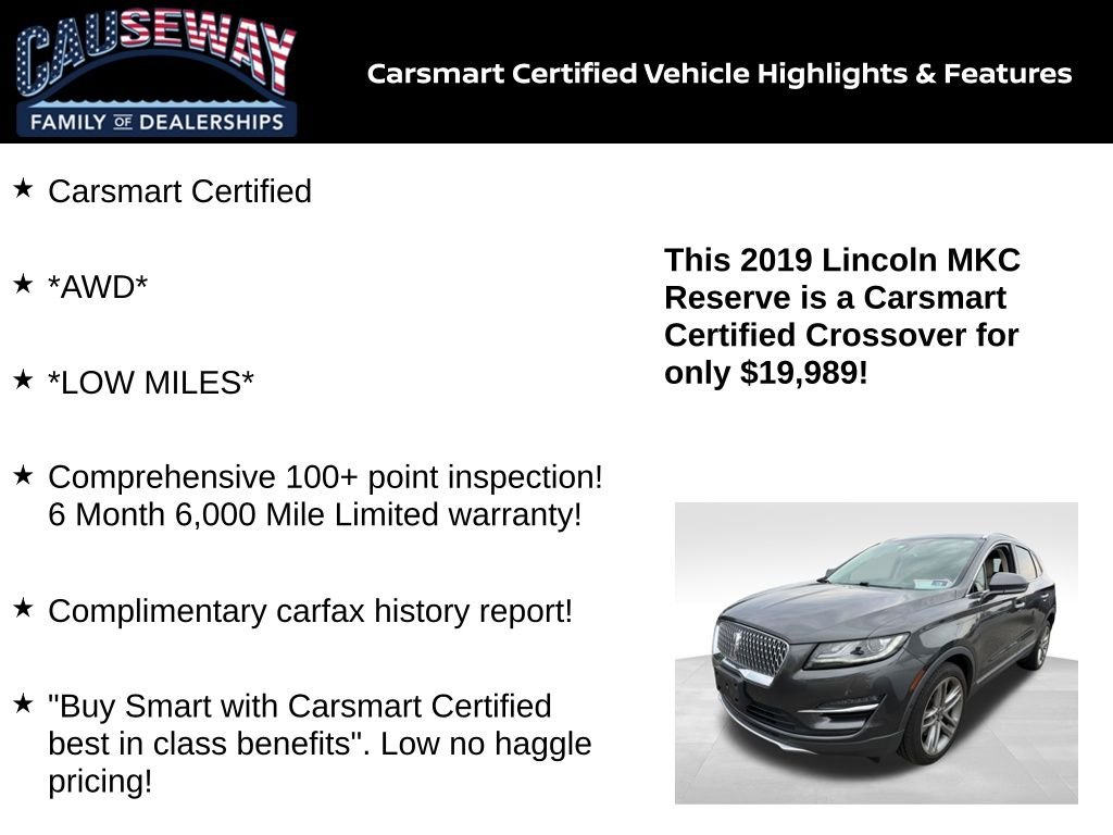Used 2019 Magnetic Gray Metallic Lincoln Reserve image 2