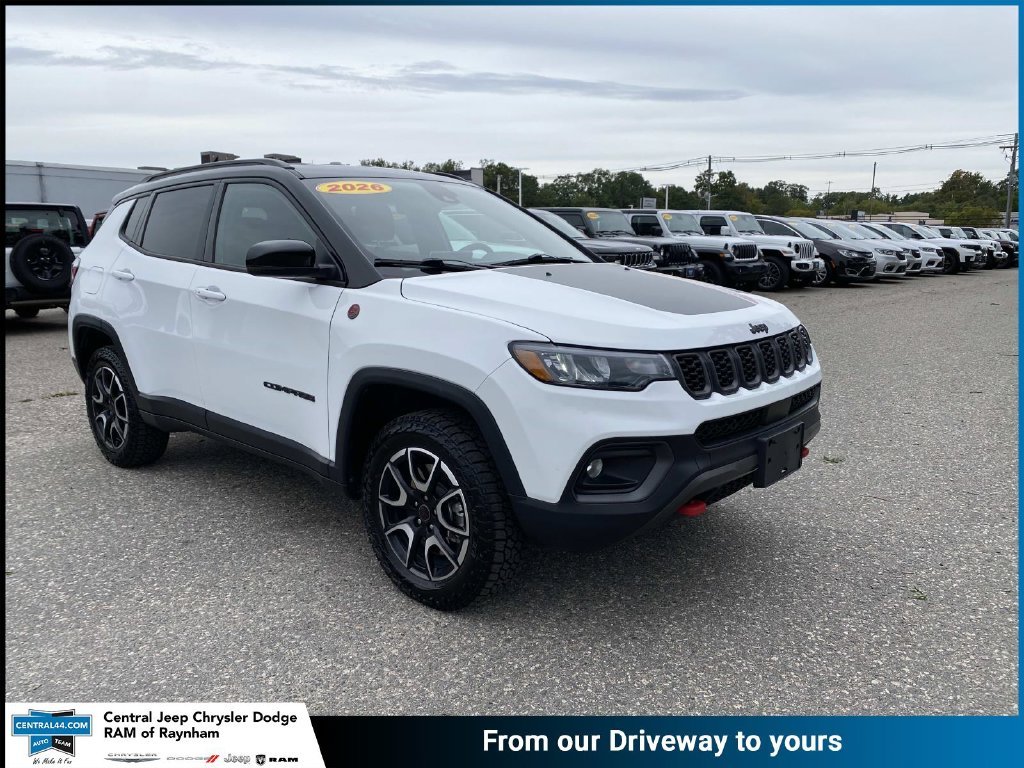 White 2026 Jeep Compass SUV / Crossover Four-Wheel Drive 8-Speed Automatic