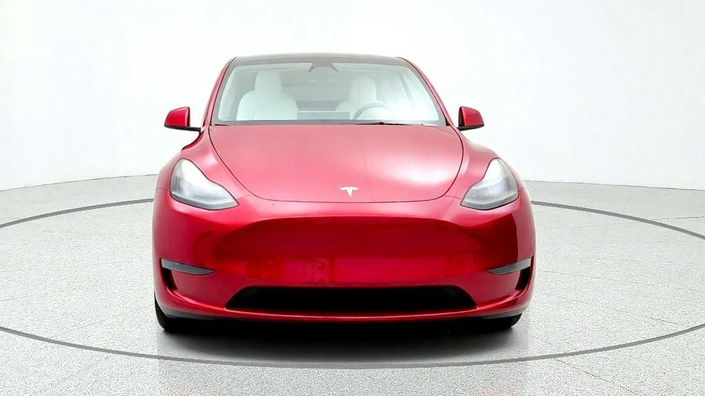 Used 2024 Ultra Red Tesla Long Range AWD w/ Premium White Interior image 2