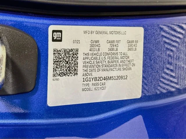Used 2021 Blue Chevrolet Stingray image 27