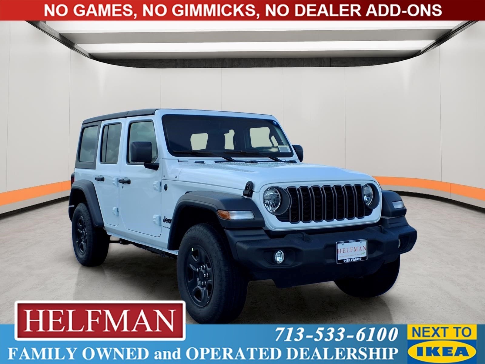New 2026 Bright White Clear-Coat Exterior Paint Jeep Sport image 1