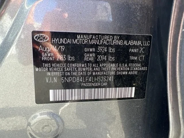Used 2020 Machine Gray Hyundai SEL image 11