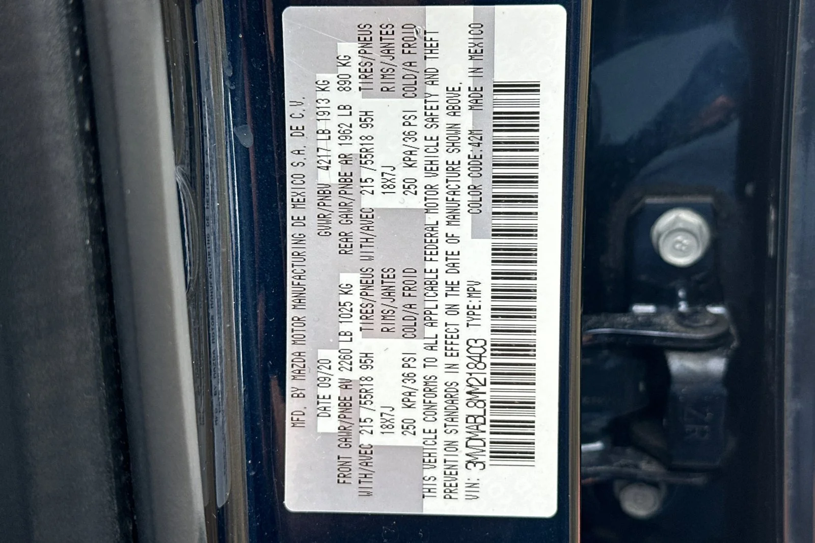 Used 2021 Crystal Blue Mazda Select image 30