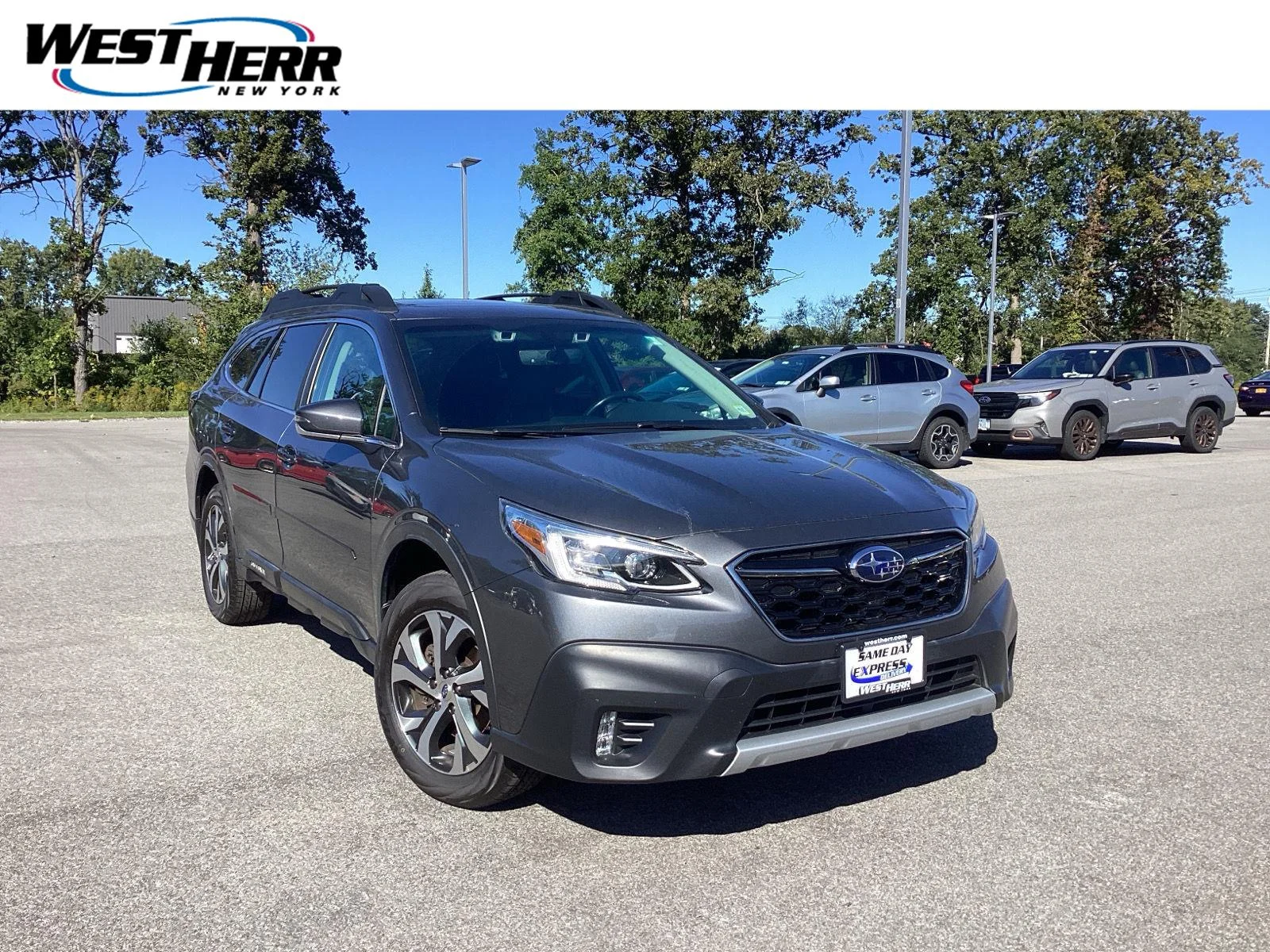 Used 2021 Magnetite Gray Metallic Subaru Limited image 1