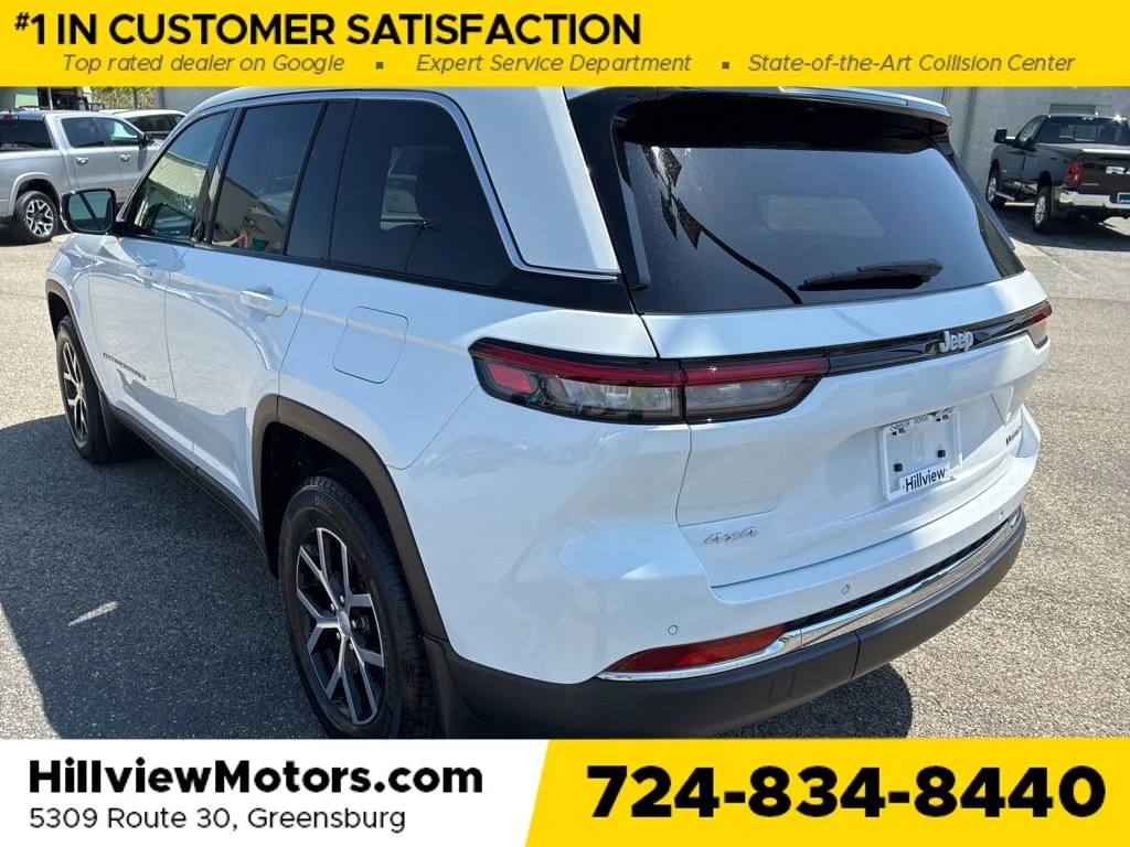 Used 2024 Bright White Clearcoat Jeep Limited image 3
