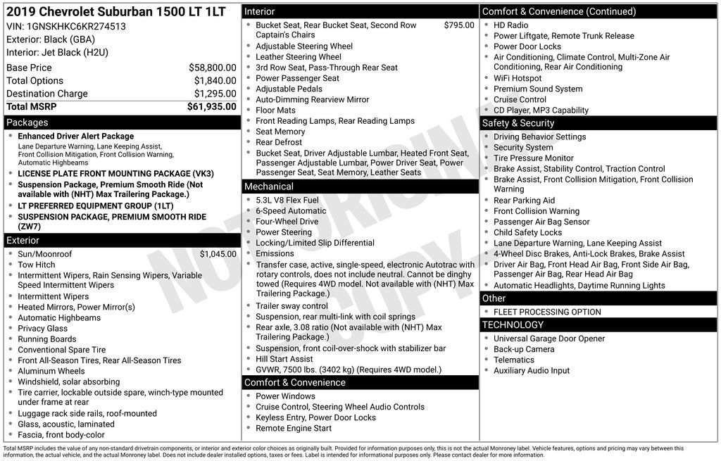 Certified Used 2019 BLACK Chevrolet LT image 36