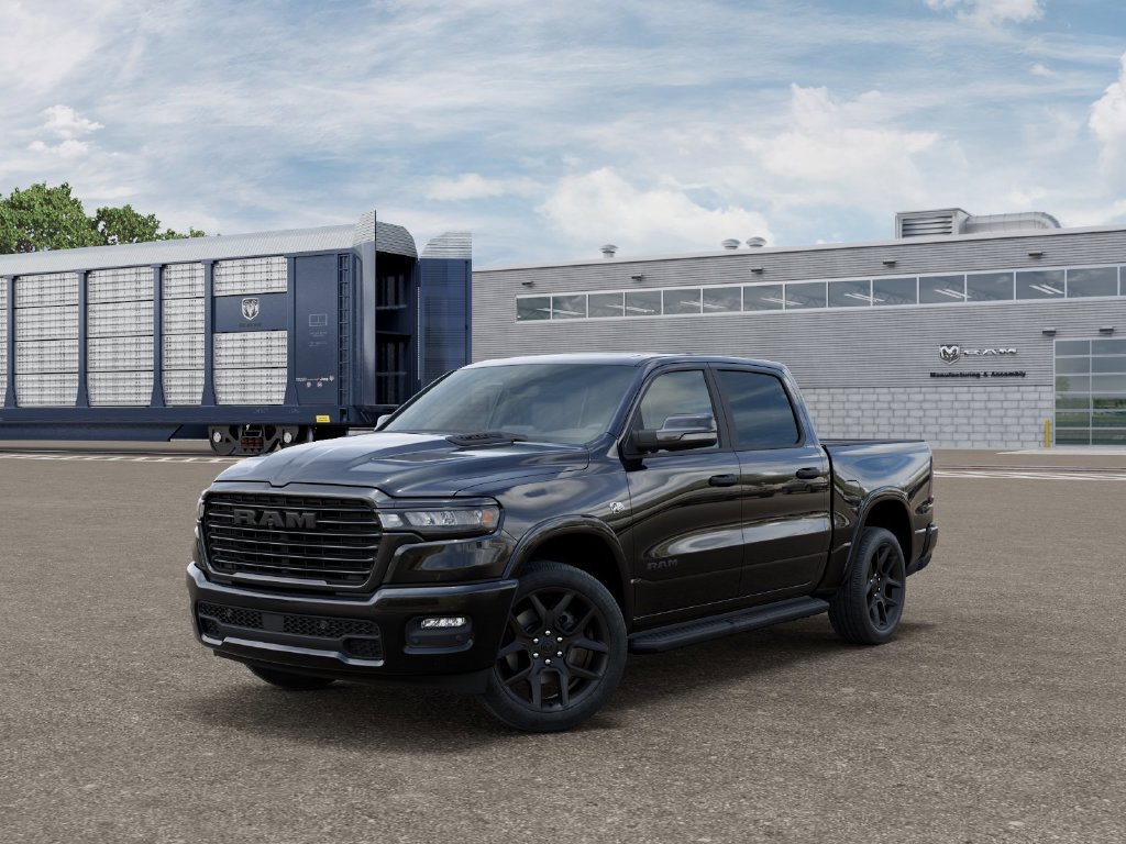 New 2026 Diamond Black Crystal Pearl-Coat Exterior Paint RAM Laramie image 2