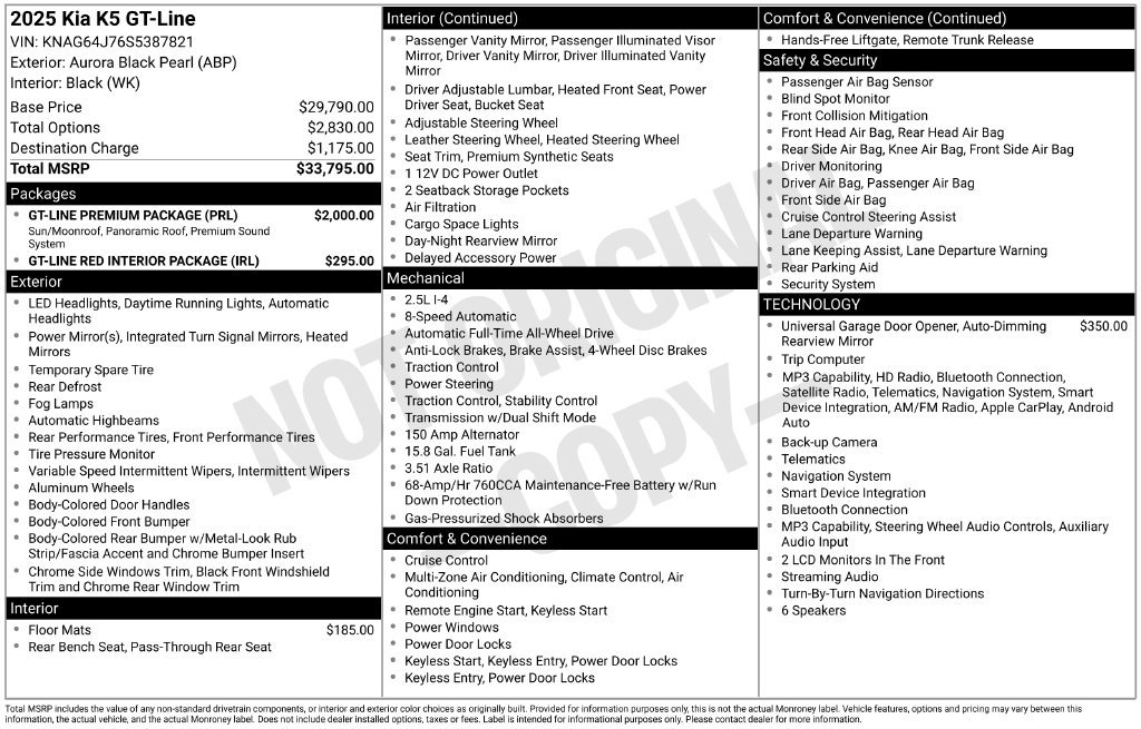 Used 2025 Black Kia GT-Line image 25