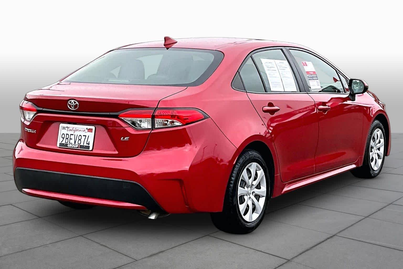 Used 2020 Barcelona Red Metallic Toyota LE image 12