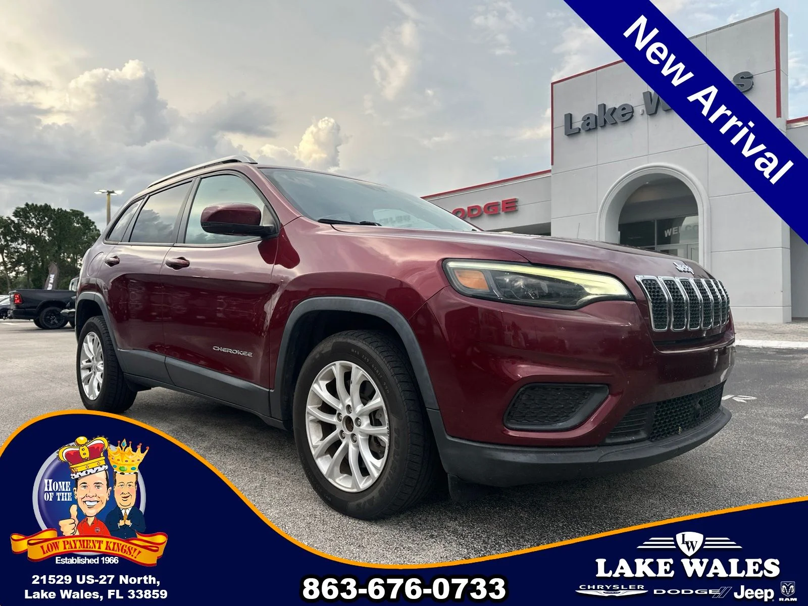 Used 2021 Red Jeep Latitude image 1