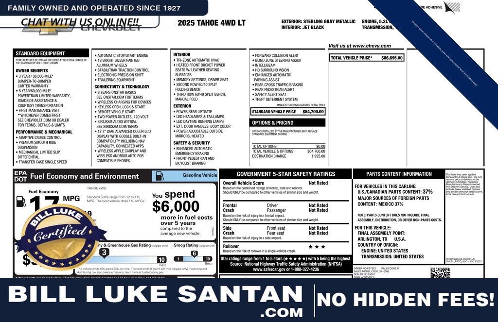 2025 Chevrolet Tahoe LT