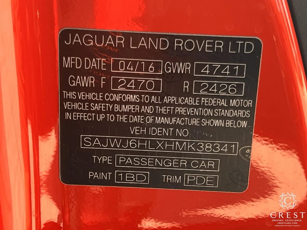Used 2017 Caldera Red Jaguar R image 22