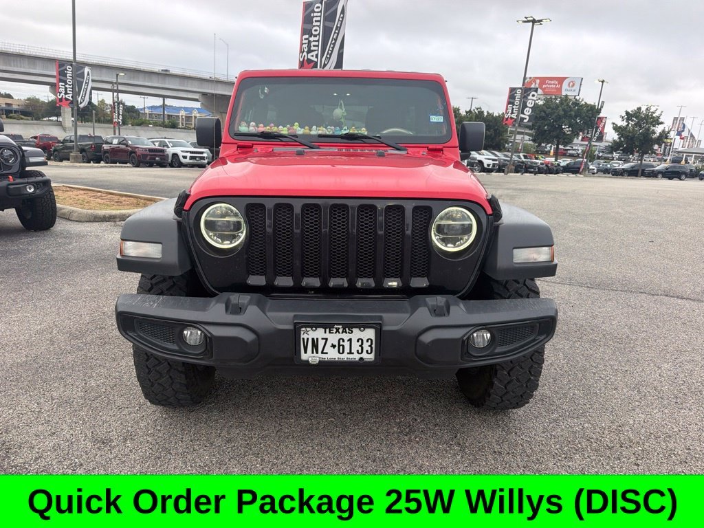 Used 2021 Red Jeep Unlimited Willys image 2