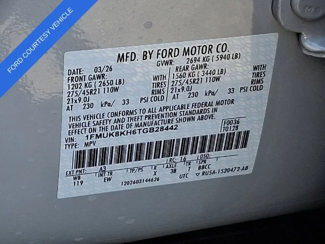 Used 2026 Space White Metallic Ford ST-Line image 14