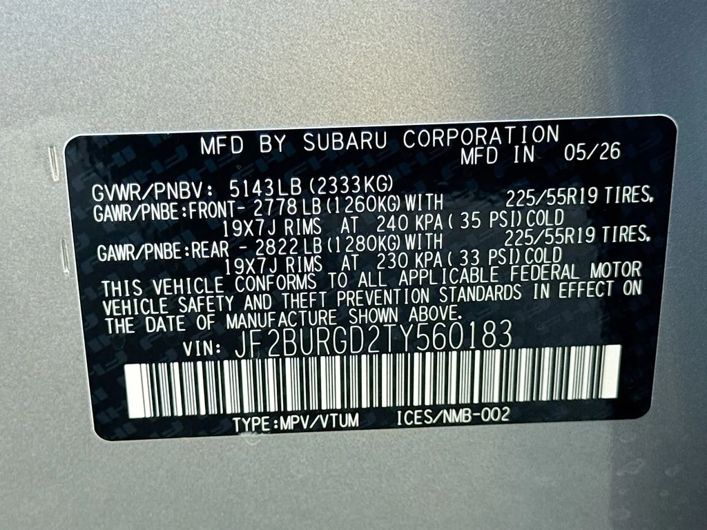 New 2026 Silver Subaru Limited XT image 43