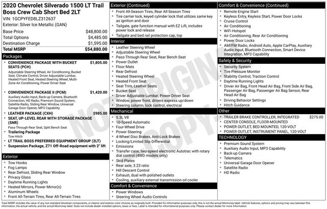 Used 2020 Silver Chevrolet LT Trail Boss image 7