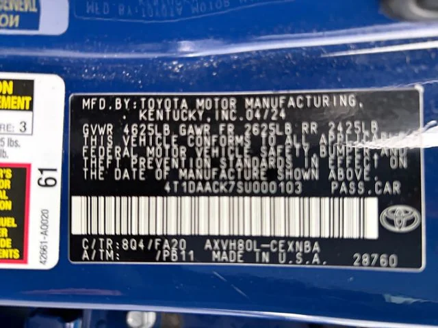 Used 2025 Blue Toyota LE image 24