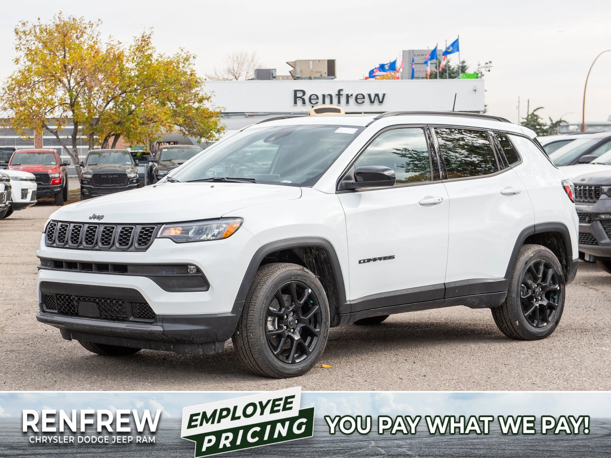 New 2026 White Jeep North Altitude* 4x4, Panoramic Sunroof, Heated Seats, Remote Start image 1