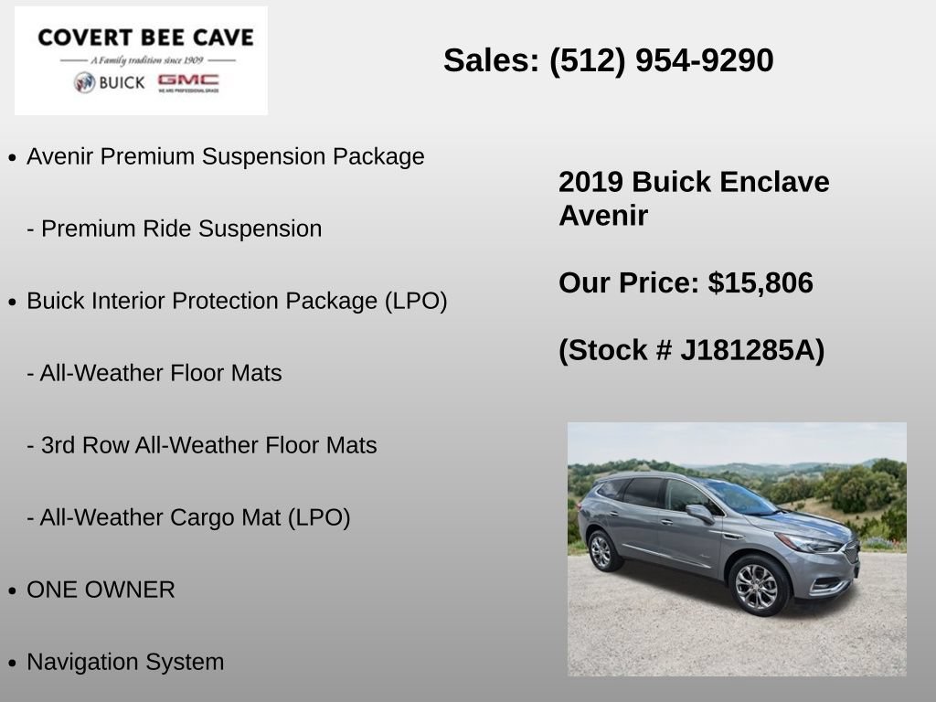 Used 2019 Includes Pitch Dark Night lower exterior accent color.) Buick Avenir image 24