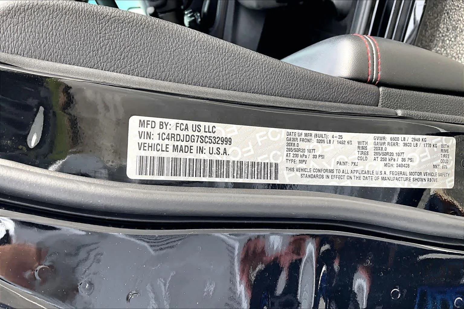 Used 2025 DB Black Clearcoat Dodge GT image 35