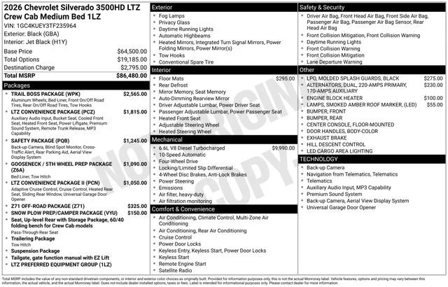 New 2026 Black Chevrolet LTZ image 5