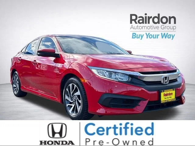 Certified Used 2017 Rallye Red Honda EX image 1