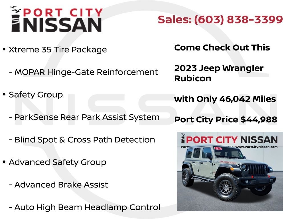 Used 2023 Sting-Gray Clearcoat Jeep Rubicon w/XTREME RECON 35" PKG, POWER TOP & MORE! image 21