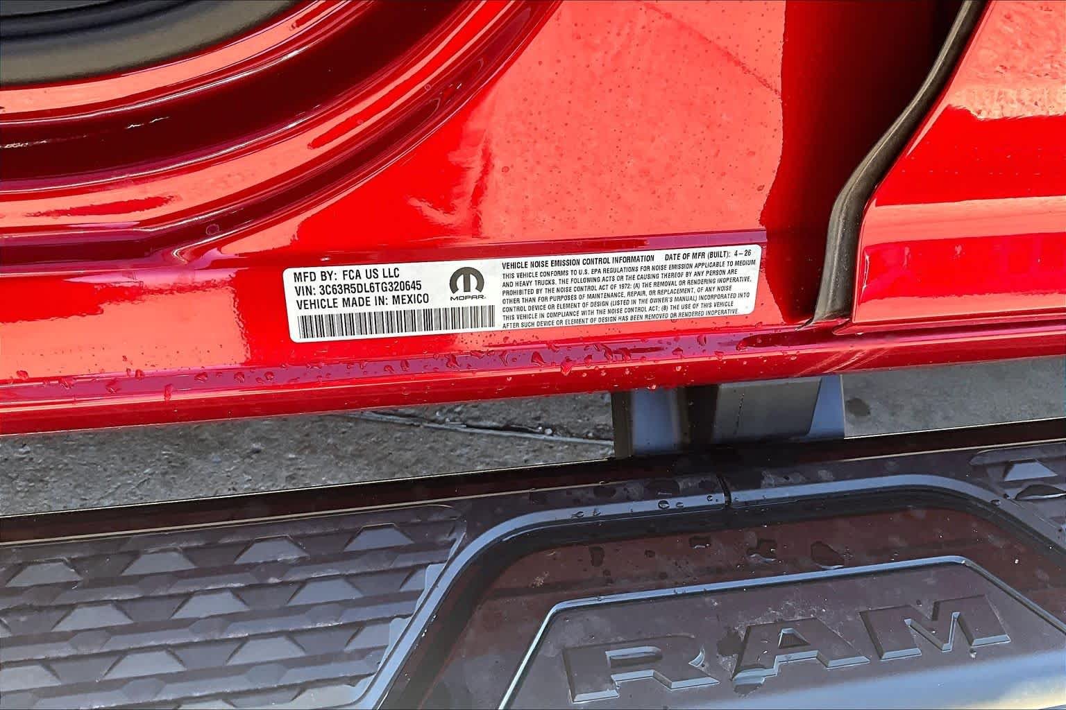 New 2026 Molten Red Pearl-Coat Exterior Paint RAM Big Horn image 21
