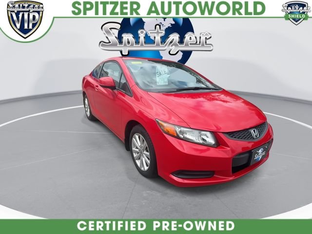 Certified 2012 Honda Civic EX with VIN 2HGFG3B85CH542139 for sale in DuBois, PA