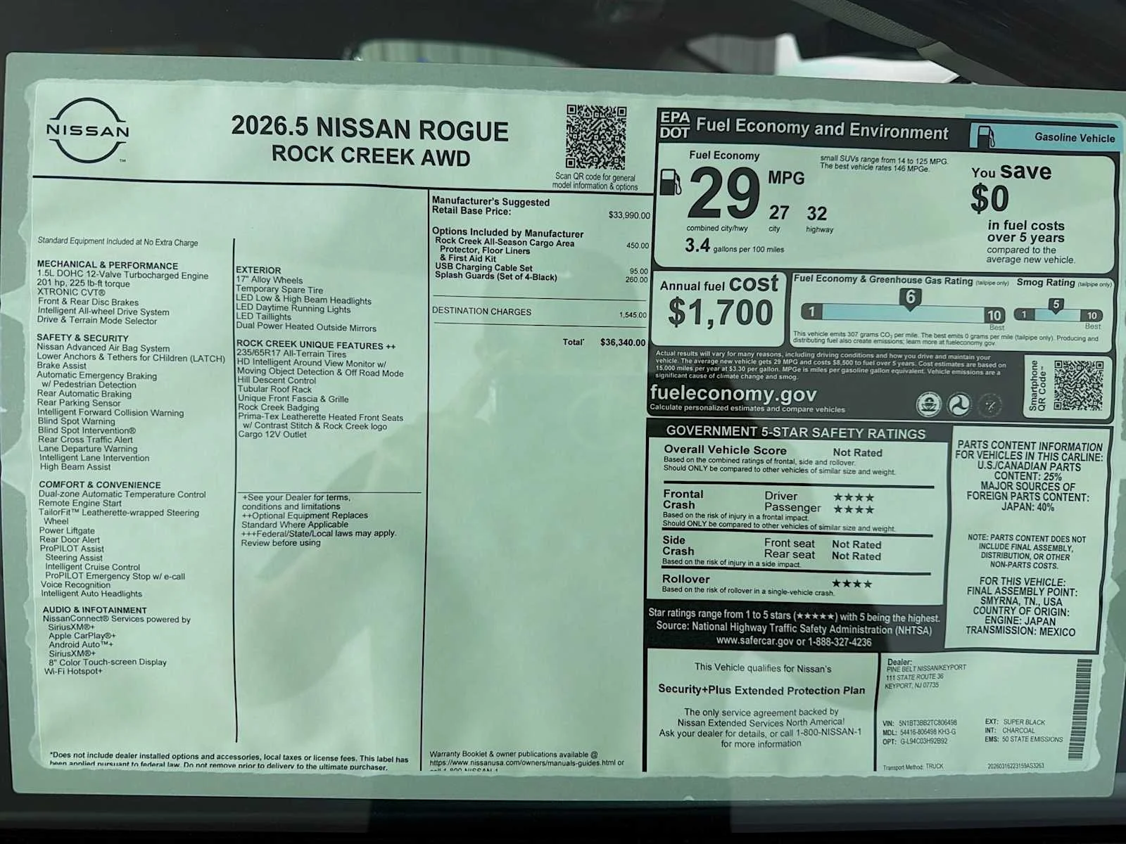 New 2026 Super Black Nissan Rock Creek image 6