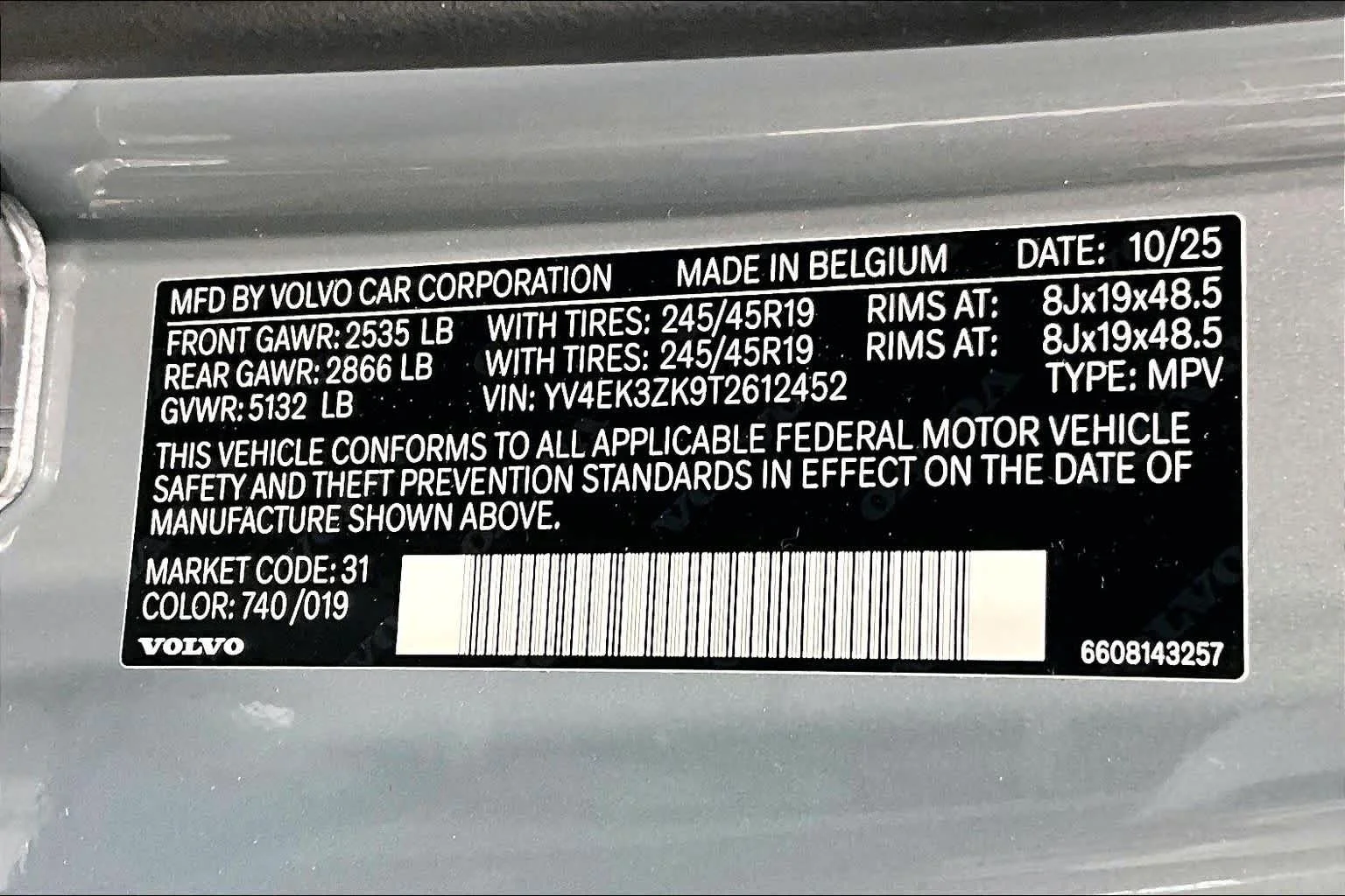 New 2026 Vapour Grey Volvo Plus image 12