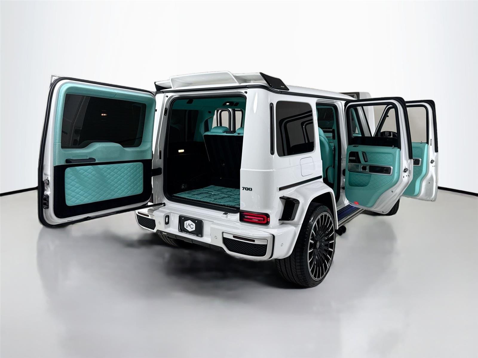 Used 2024 Polar White Mercedes-Benz AMG® G 63  Brabus Custom Widebody / Custom Tiffany Interior image 49