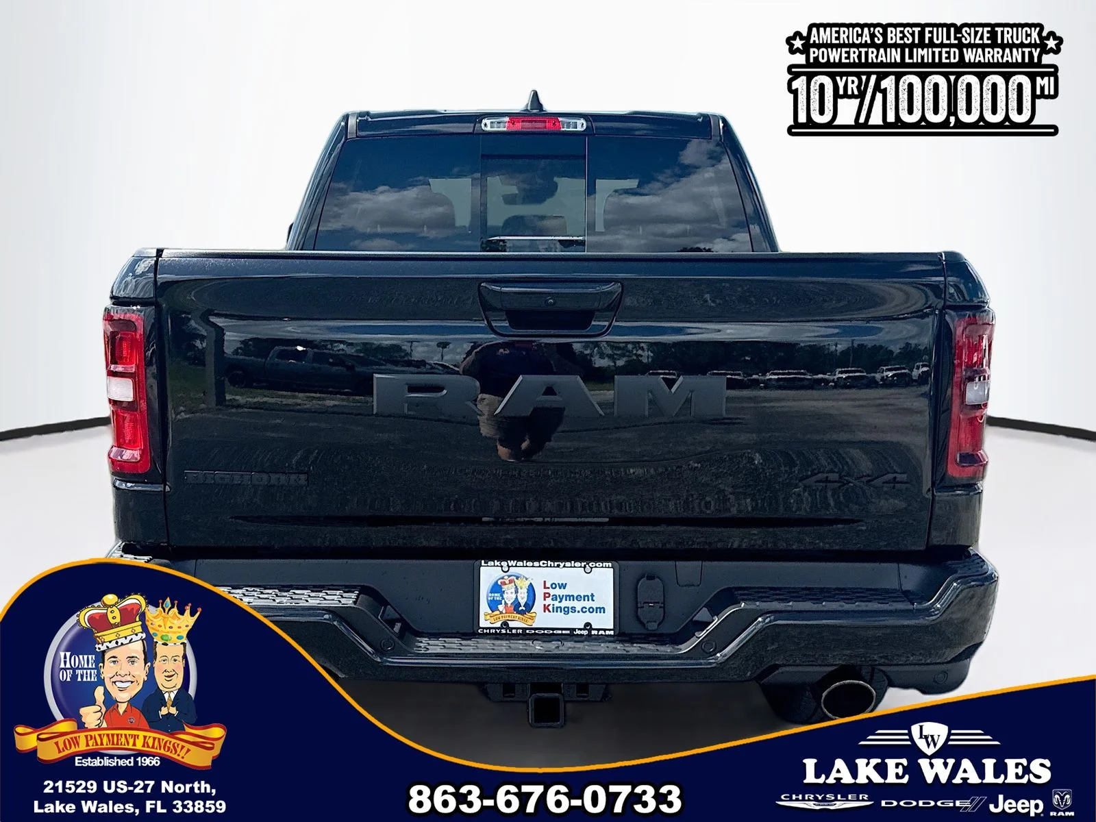 New 2026 Diamond Black Crystal Pearl-Coat Exterior Paint RAM BIG HORN image 5