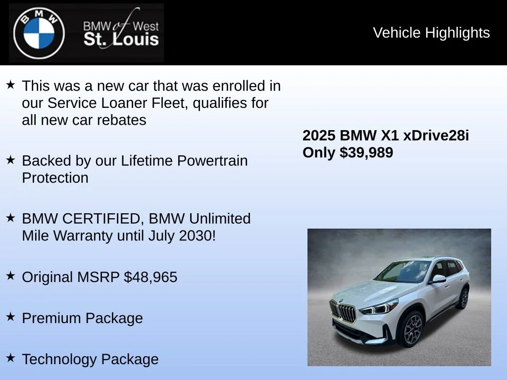 Used 2025 White BMW xDrive28i image 8