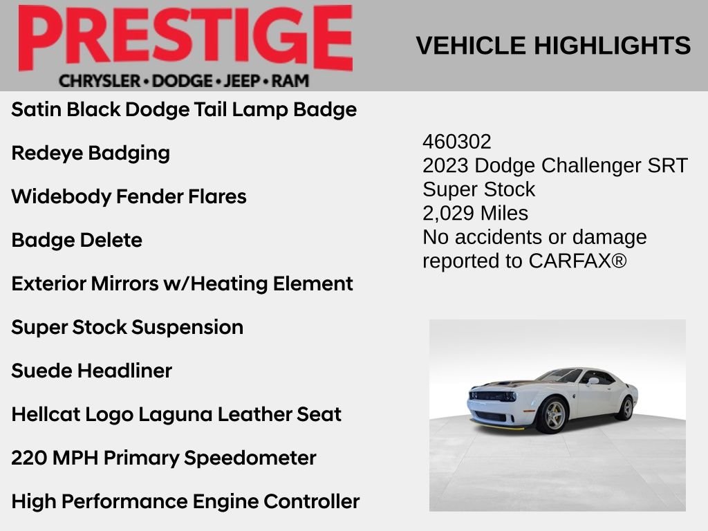 Used 2023 White Dodge SRT Super Stock image 6