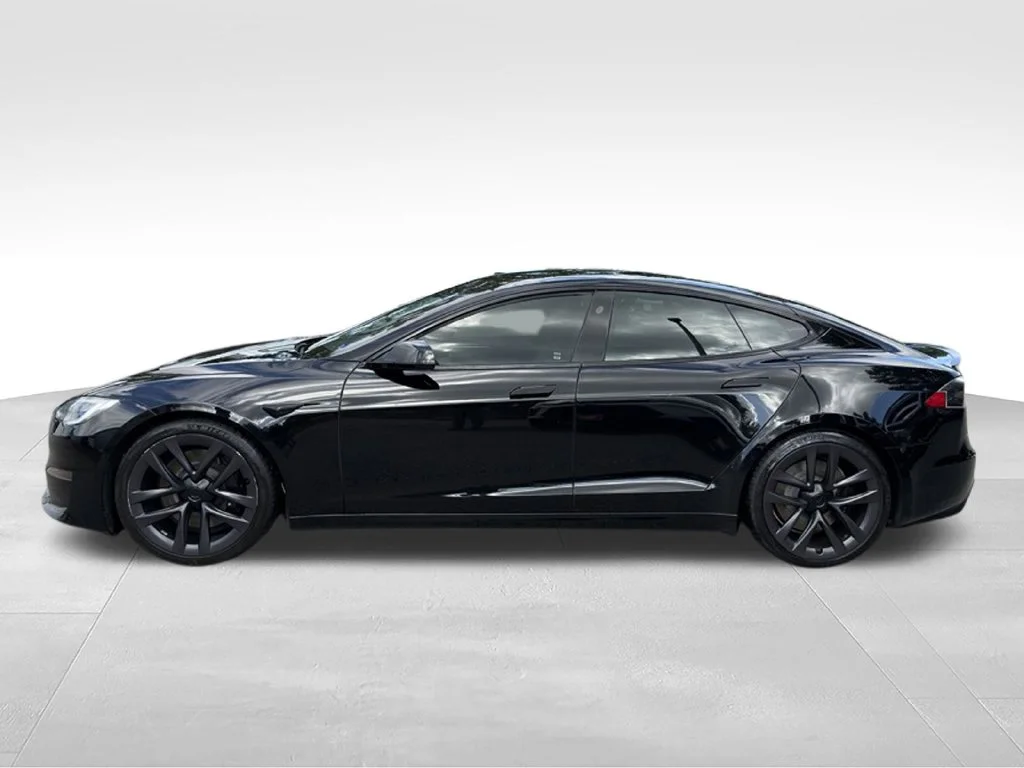 Used 2021 Black Tesla Plaid image 2