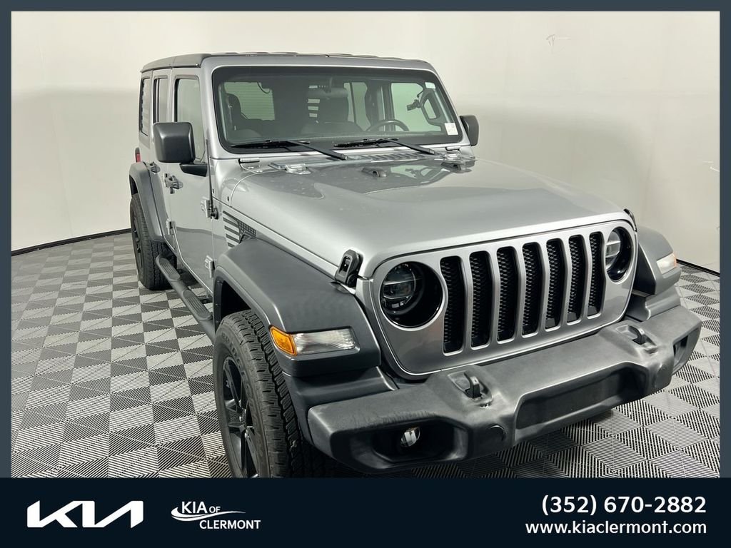 Used 2020 Silver Jeep Unlimited Sport Altitude image 1