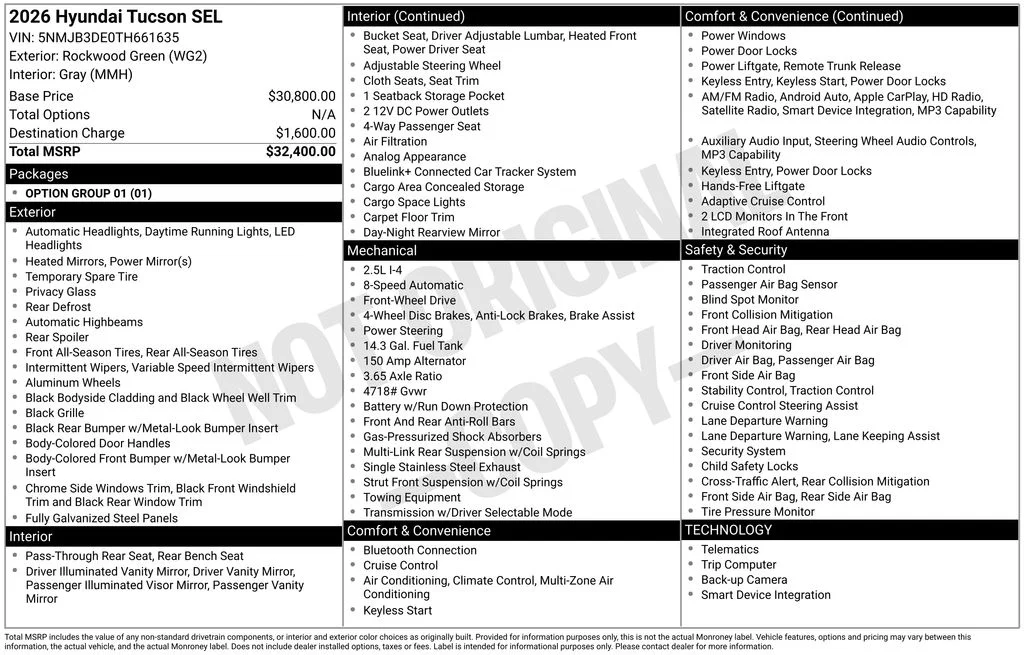 Used 2026 Green Hyundai SEL image 17
