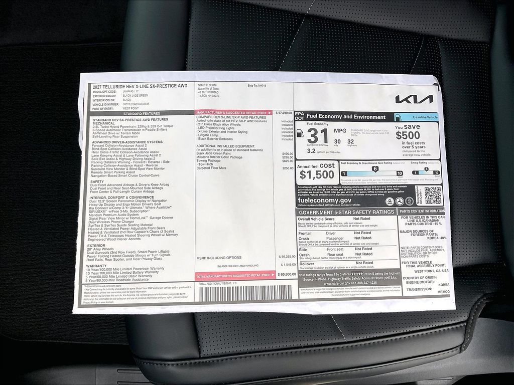 New 2027 Black Jade Green Kia X-LINE SX PRESTIGE image 17