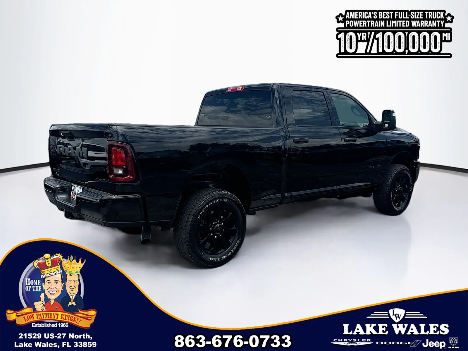 New 2026 Diamond Black Crystal Pearl-Coat Exterior Paint RAM BIG HORN image 6