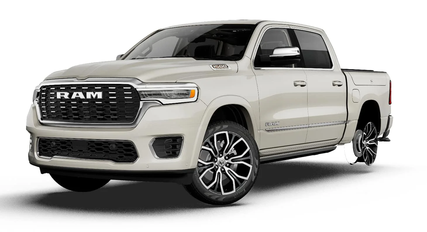 New 2027 Ivory White Tri-Coat Pearl-Coat Exterior Paint RAM Tungsten image 13