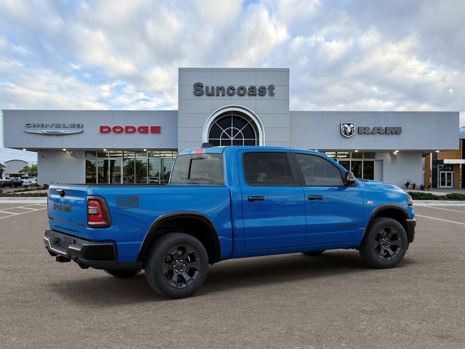 New 2026 Hydro Blue Pearl-Coat Exterior Paint RAM Big Horn/Lone Star image 36