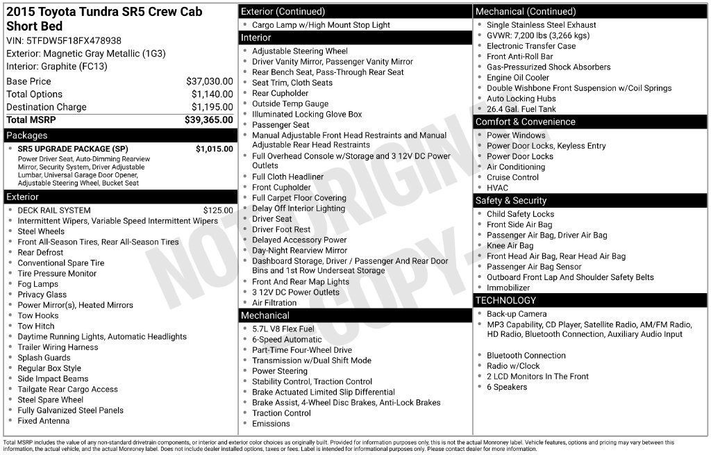 Used 2015 Gray Toyota  image 2
