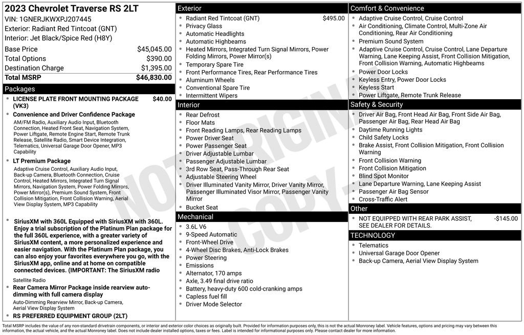 Used 2023 Radiant Red Chevrolet RS image 11