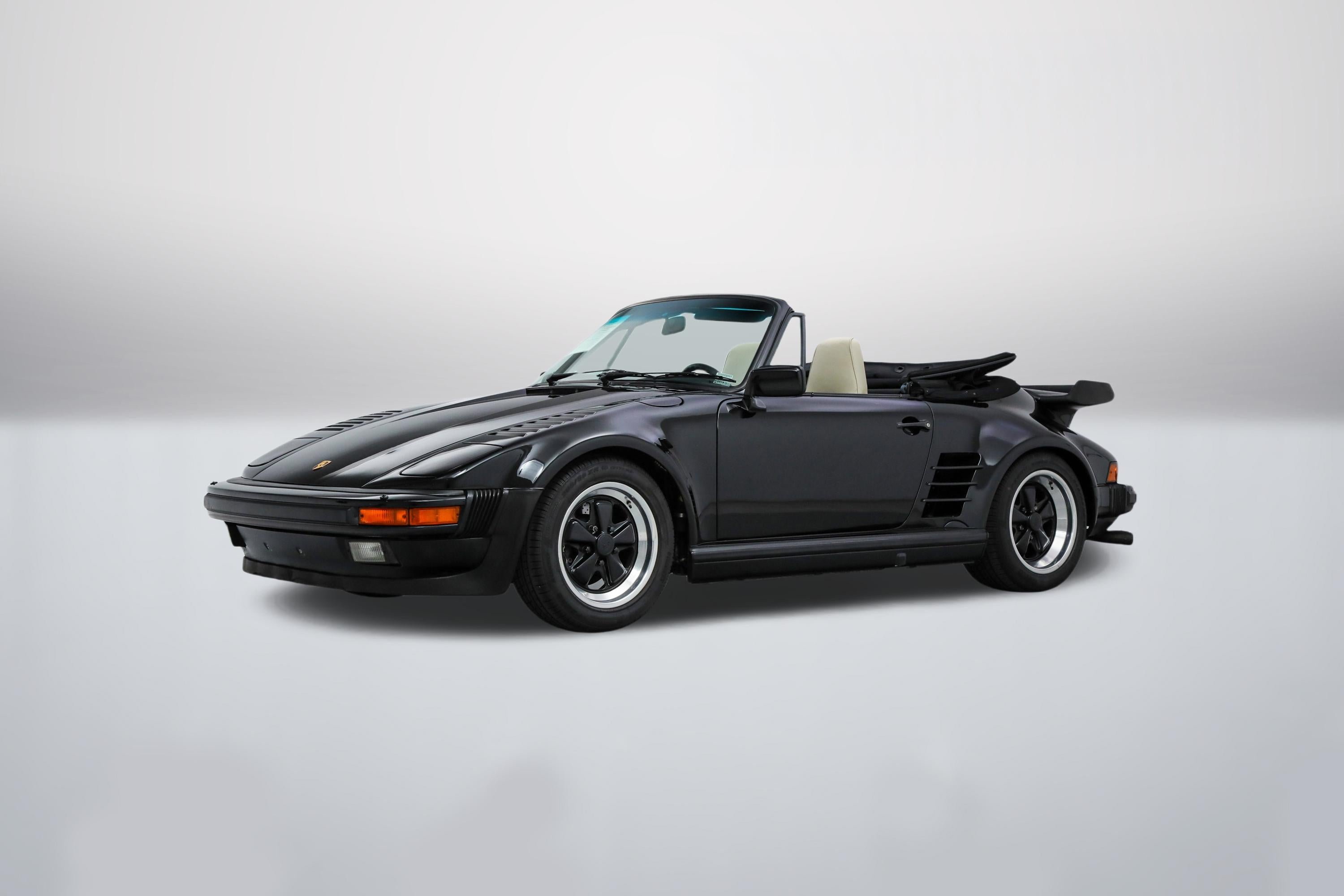 Used 1989 Black Porsche Turbo Cabriolet Slantnose image 1