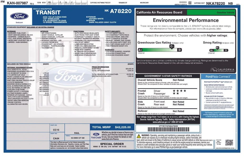 Used 2022 White Ford Base image 17