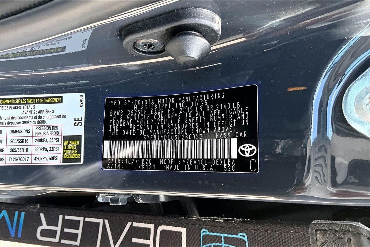Used 2025 Black Toyota LE image 3