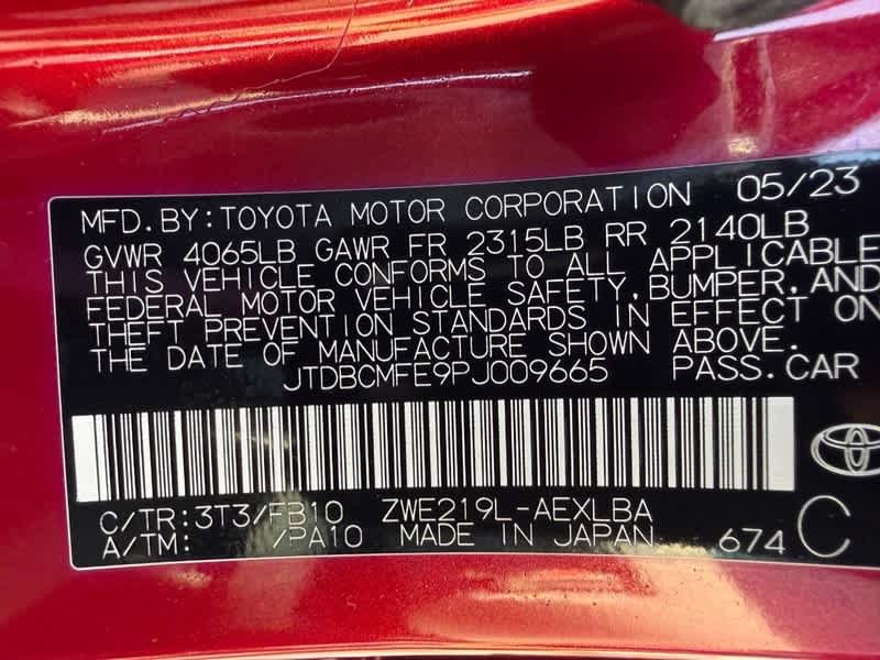 Used 2023 Ruby Flare Pearl Toyota Hybrid LE image 23