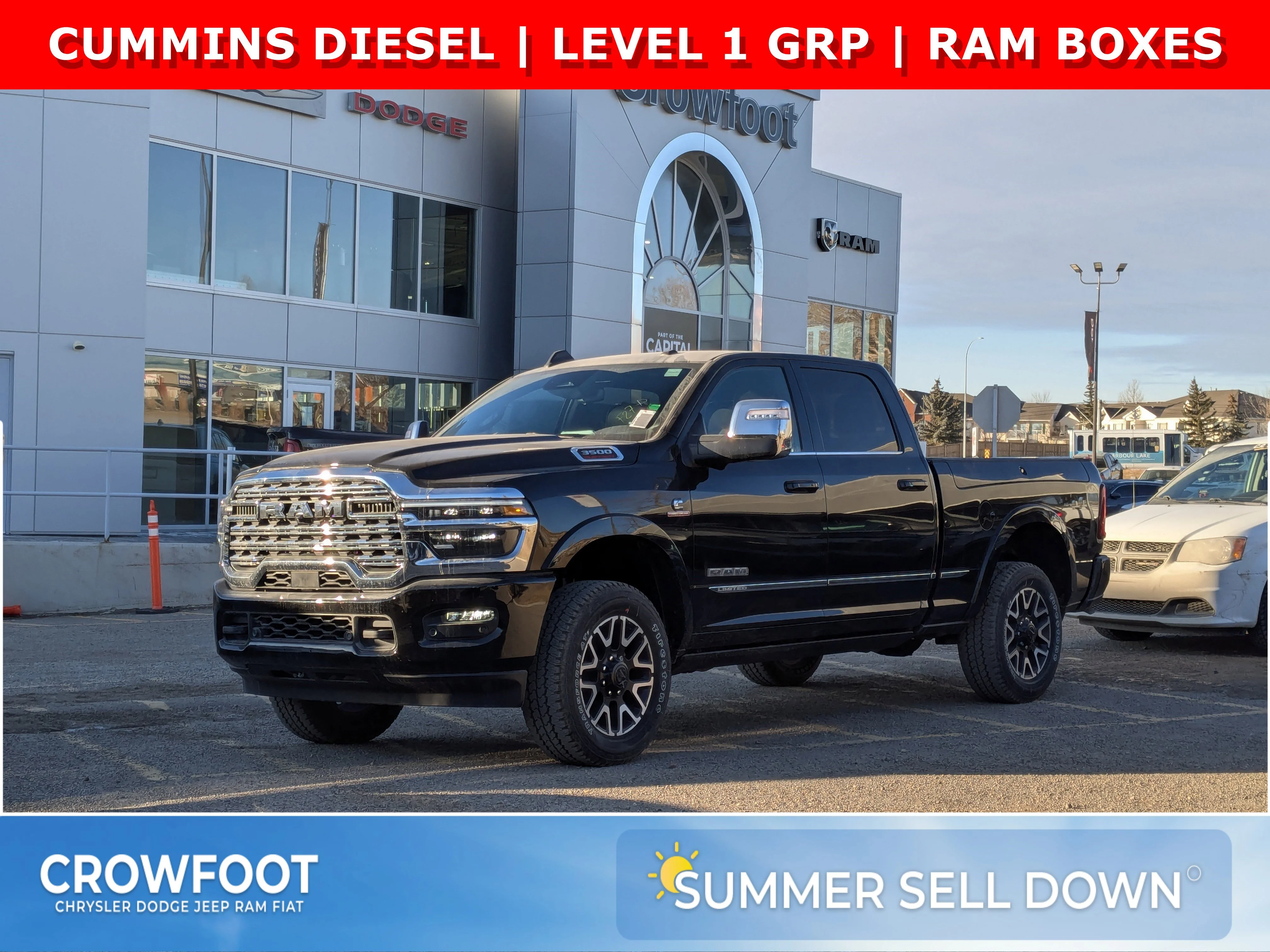 New 2026 Black RAM Limited - 6.7L CUMMINS DIESEL  LEVEL 1 GRP  RAM BOXES image 1