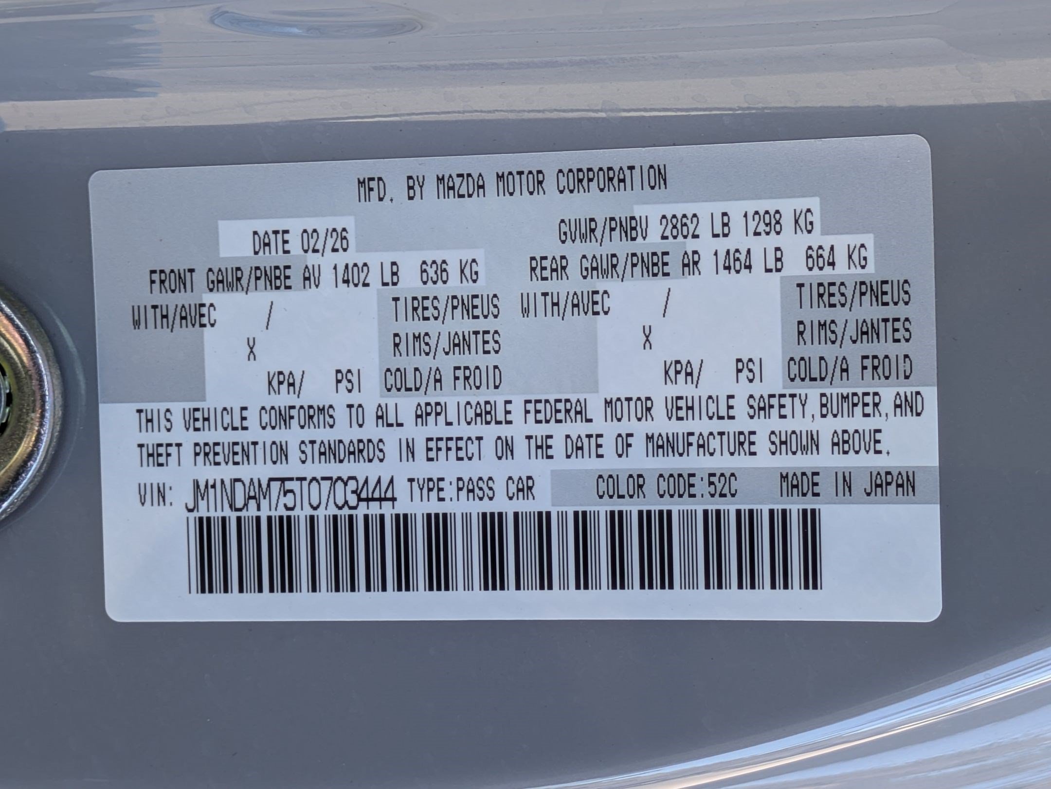 New 2026 Aero Gray Metallic Mazda Grand Touring image 15